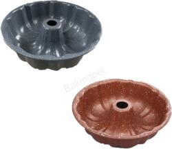  Rozsdamentes fém kuglóf sütőforma 27cm két színben