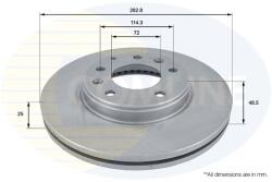 COMLINE Brzdový kotúč COMLINE ADC0445V (ADC0445V)