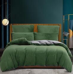 Luofanfei Set husa pilota pentru iarna plush microfibra 135 x 200 cm doua fete, extra moale, calduroasa, cu fete de perna 80 80 cm -, verde gri (b0cc1jlr47) Lenjerie de pat