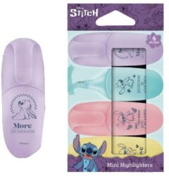 Stitch 4db kiemelő mini marker készlet, Stitch, Pasztell színek (75347PTR)