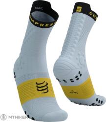Compressport Pro Racing V4.0 Trail zokni, grey dawn/ceylon yellow (T4 (EU 45 - 47))