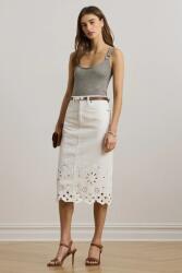 Lauren Ralph Lauren farmer szoknya fehér, midi, egyenes, 200978819 - fehér 42