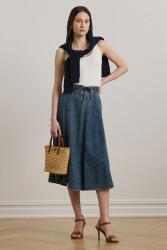 Lauren Ralph Lauren pamut farmerszoknya midi, harang alakú, 200971265 - kék 42