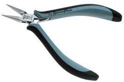 Carl Kammerling Elektronikai hegyes, ESD fogó, kétkomponensű 135 mm-es nyéllel, recézett egyenes pofával C. K. T3772 1D120