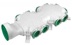  Osztódoboz 75-mm rendszerekhez oldalsó csatlakozással 160/10x75mm antibakteriális műanyag - szellozesaruhaz