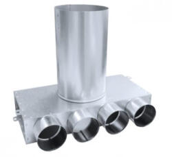  horganyzott acél szelepfogadó 160/4x75mm - szellozesaruhaz - 22 200 Ft