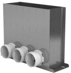 Fali vagy mennyezeti légrácsfogadó 3x75mm (Blaufast 0821300x100 / RPF 300x100/75x3 M) - szellozesaruhaz