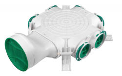  Osztódoboz 75-mm rendszerekhez oldalsó csatlakozással 160/6x75mm antibakteriális műanyag - szellozesaruhaz