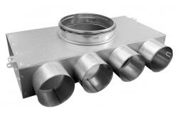  horganyzott acél szelepfogadó 160/4x75mm - szellozesaruhaz - 22 100 Ft