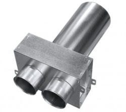 horganyzott acél szelepfogadó 125/2x75mm - szellozesaruhaz