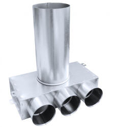  horganyzott acél szelepfogadó 125/3x75mm - szellozesaruhaz - 20 500 Ft