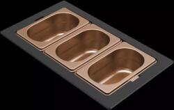 ELLECI ELLECI- Tároló edény háromrészes gourmet 378 bronz HPL kerettel (KF053065BZ) - ellecimarkabolt