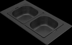 ELLECI ELLECI- Tároló edény kétrészes gourmet 410 fekete HPL kerettel (KF022065BK) - ellecimarkabolt