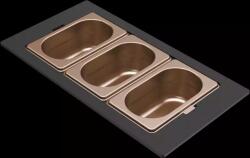 ELLECI ELLECI- Tároló edény háromrészes gourmet 410 bronz HPL kerettel (KF023065BZ) - ellecimarkabolt