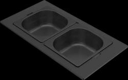 ELLECI ELLECI- Tároló edény kétrészes gourmet 418 fekete HPL kerettel (KF042065BK) - ellecimarkabolt