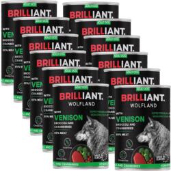  BRILLIANT WOLFLAND SZARVAS BROKKOLIVAL ÉS VÖRÖSÁFONYÁVAL (VENISON BROCCOLI AND CRANBERRIES) 12x400G