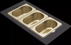 ELLECI ELLECI- Tároló edény háromrészes gourmet 410 arany HPL kerettel (KF023065GD) - ellecimarkabolt