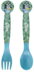  Bluey Leaves műanyag evőeszköz készlet - 2 darabos (STF50617)