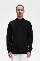 Fred Perry Cămașă Bărbați Mânecă Lungă Din Bumbac Regular Fit Negru M5516-R88 (M5516-R88)