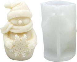  Hóember hópehellyel szilikon öntőforma gyertyaöntéshez