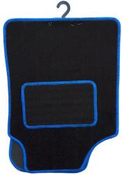 Unic Spot Velur Univerzális autószőnyeg 4 db-os szett, fekete, kék varrással