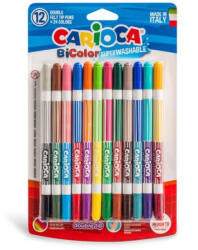 CARIOCA Kétoldalú filctoll készlet (12 db) (42265-C)