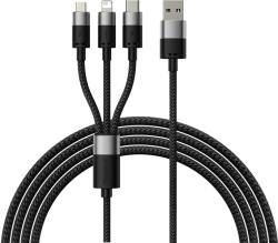 Baseus Cablu BASEUS STARSPEED 3in1 USB-C / micro USB / Lightning 1.2 metri negru