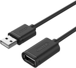 Unitek Y-C450GBK Hosszabbító kábel, fekete, USB2.0 Apa / Anya, 2, 0 m