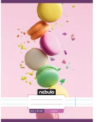 Nebulo Macaron mintás vonalas füzet 81-32 A/4