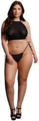 Le Désir Plus Size - strasszos party szett - fekete (XL-3XL) (7423522532591) - bujaalmok