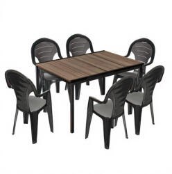 Keter Lagos 6+1 szett dió-grafit 260568_218091_6