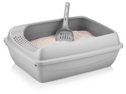 ZooBeeDoo alomtálca lapáttal és szűrős peremmel - kék, szürke Szürke - 37, 5 x 49, 5 x 15 cm