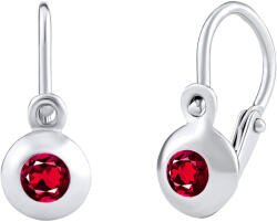 Silvego Ezüst gyermek fülbevaló rubin színű piros cirkónium kővel SILVEGOB31442r