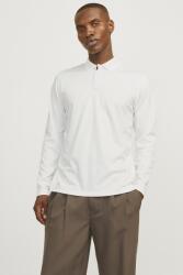 JACK & JONES Jack & Jones, Organikuspamut tartalmú galléros felső, Fehér, L (12259645-CLOUD-DANCER-L)