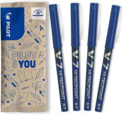 Pilot Flow pack készlet 4 x V7 Hi-Tecpoint kék toll