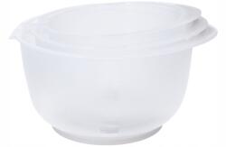 Excellent Houseware 3 db keverőtálas készlet, Kiváló Háztartási eszközök, polipropilén, 1, 5 /2/2, 5 l, átlátszó/szürke (KO-030001920G)