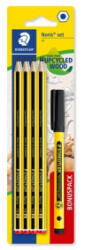 STAEDTLER Grafitceruza készlet, tűfilccel, HB, hatszögletű, 'Noris 120', 8+1 db (TS120SBK8P2) (TS120SBK8P2)