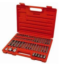 Extol BIT klt. 51 db HEX-TORX-XZN, 10mm+14mm, 3/8"+1/2" adapterek, S2 acél, műanyag dobozban, 8818200 (8818200)