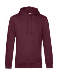 B&C Collection Férfi kapucnis hosszú ujjú organikus pulóver B and C Organic Hooded XL, Burgundi vörös