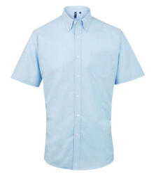 Premier Férfi ing Premier PR236 Men’S Short Sleeve Signature Oxford Shirt -S, Light Blue