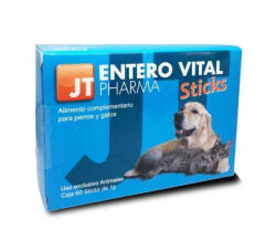 JTPharma JT - ENTEROVITAL pentru caini, pisici si mamifere mici, 60 Sticks Termen scurt- 9-2026