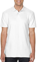 Gildan Férfi Galléros póló Rövid ujjú Gildan Softstyle Adult Double Pique Polo - L, Fehér