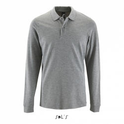 SOL'S Férfi galléros póló SOL'S SO02087 Sol'S perfect Lsl Men - Long-Sleeve piqué polo Shirt -2XL, Grey Melange
