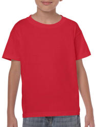 Gildan Gyerek póló Rövid ujjú Gildan Heavy Cotton Youth T-Shirt - L (176), Piros