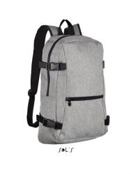 SOL'S Uniszex hátizsák SOL'S SO01394 Sol'S Wall Street - 600D polyester Backpack -Egy méret, Grey Melange