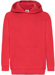 Fruit of the Loom Gyerek Pulóver Kapucnis Hosszú ujjú Fruit of the Loom Classic Hooded Sweat Kids - 152 (12-13), Piros