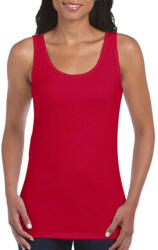 Gildan Női póló Ujjatlan Gildan Gildan Ladies Softstyle Tank Top - XL, Meggypiros