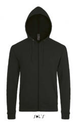SOL'S Uniszex kapucnis pulóver SOL'S SO01714 Sol'S Stone - Zip Hoodie -M, Black