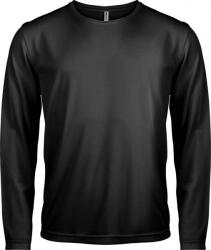 Proact Férfi póló Proact PA443 Men'S Long-Sleeved Sports T-Shirt -L, Black