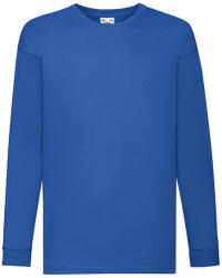 Fruit of the Loom Gyerek póló Hosszú ujjú Fruit of the Loom Valueweight Long Sleeve T Kids - 140 (9-11), Királykék